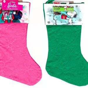 Peanuts & Barbie - Kids Felt Holiday Stocking Home Decor
